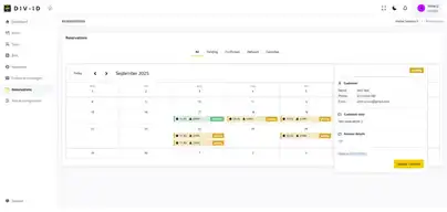 Gestion des réservations et commandes